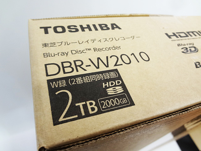 東芝　ブルーレイディスクレコーダー　DBR-W2010-4