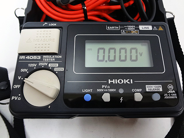 HIOKI　太陽光発電システム用絶縁抵抗計　IR4053-11-3