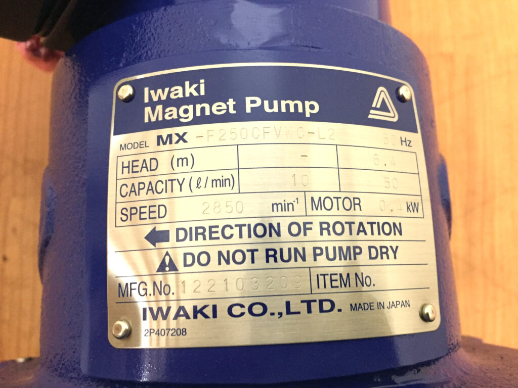 イワキ マグネットポンプ MX-F250CFVWC-4